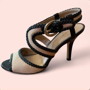 Talons Hauts Tahari Regal - Bout Ouvert (peep Toe), Beige Nude, Taille US 9.5 - Occasion Très Bon état